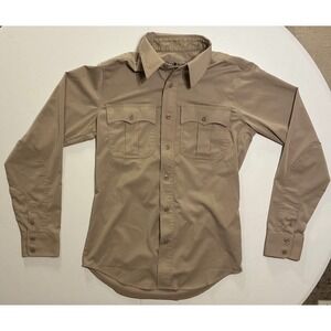 5.11 Tactical Mens Merino Wool Blend Long Sleeve Shirt Khaki Tan S Utility Work